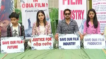 Producer Sanlisha demands justice for Odia film industry, launches dharna in Bhubaneswar