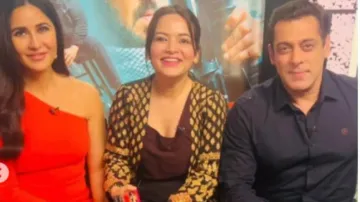 Salman Khan, Katrina Kaif with a friend