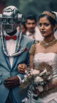 AI Envisions Indian Girls Marrying Robots in Stunning Visuals