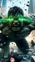 AI-Imagined Dazzling Fight Avatars For Superhero Hulk