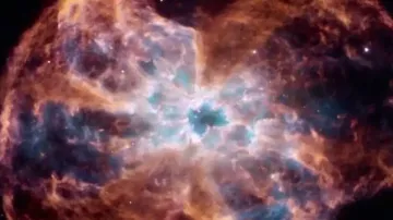 The Hubble Telescope has captured a bow-shaped nebula which is about 4,000 light-years away.
