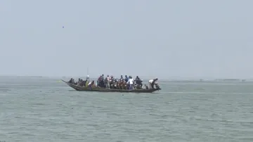 Boat Stuck In Chilika