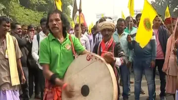 Tribals stage protest in Bhubaneswar, call for implementation of PESA Act 
