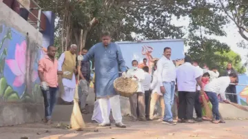 BJP National VP Baijayant Panda kick-starts cleanliness drive at temples in Boudh