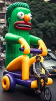 AI Envisions Stunning Looks Of Inflatable Vehicles On Indian Streets