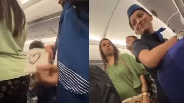 Youth hilariously tries to impress air hostess aboard flight