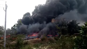 Fire breaks out at lubricants depot in Odisha's Bhadrak; locals demand probe