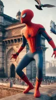 AI Envisions Spider-Man Exploring Various Indian Locations