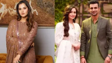 Sania Mirza, Shoaib Malik, Sana Javed 