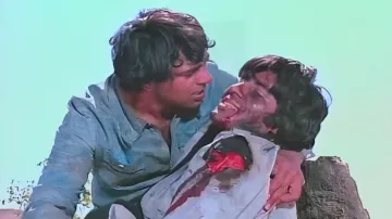 Still from Sholay- Amitabh Bachchan and Dharmendra