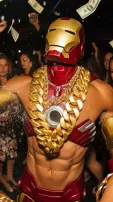 AI-Imagined Superheroes Enjoying Night Club Party 
