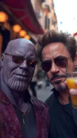 Thanos's Epic Friendships With Superheroes In AI-Imagined Joyful Moments