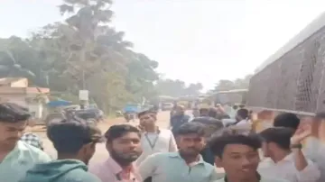 Students stage road blockade in Bhadrak