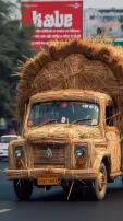 AI-Envisioned Straw Vehicles Roll On Roads; Watch 
