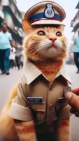 AI Imagines Humorous Journey Of Cat Becoming IPS Officer