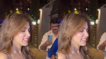 Rhea Chakraborty asks paps to maintain silence in Mumbai