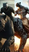AI-Imagines Black Panther And His Partners On A Journey Into The Wild
