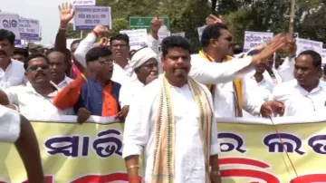 Sarpanch Protest In Bhubaneswar