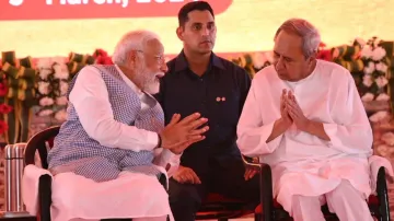 PM Modi and CM Naveen during official programme in Odisha