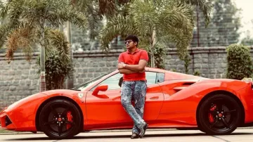 Rohit Mynampally With His Ferrari