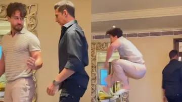 Akshay leaves Tiger Shroff hanging mid-air; fans call it 'moye moye' moment, Watch