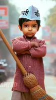 AI-Envisions Indian Kids Supporting Political Party For General Elections