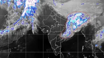 Satellite Image Of Clouds Over Odisha 
