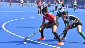 Action during match between Odisha and Chandigarh