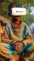 Indian Villagers Wearing Apple Vision Pro VR Devices In Stunning Pics