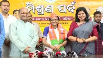 Former Kendrapara MP Archana Nayak joins BJP