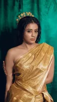 Actress Priyamani's Regal Beauty In Gold And Red Saree Photoshoots – Check Pics
