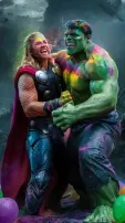 AI Creates Holi Scenes Featuring Batman, Iron Man, Thor, Hulk, Wonder Woman