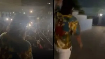 Birthday boy Allu Arjun fans go crazy; throng his house to wish the Pushpa star 