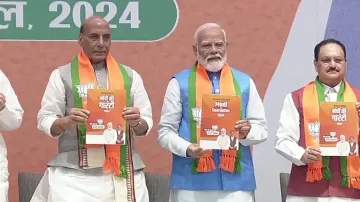BJP releases Sankalp Patra for ensuing Lok Sabha polls in presence of PM Modi