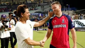 Shah Rukh Khan hugs Jos Buttler and appreciates his terrific knock – Watch