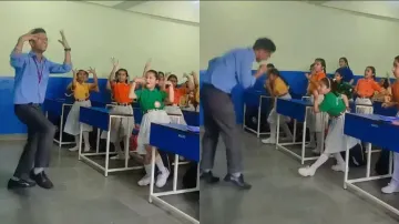 Students groove with teacher in classroom, netizens recount 'old school' ti