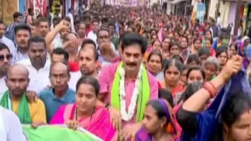 Denied ticket, BJD leader Samir Dash displays massive show of strength in Nimapara 