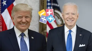 Donald Trump and President Joe Biden