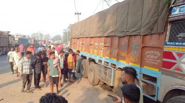 Accident spot on NH-55 in Angul