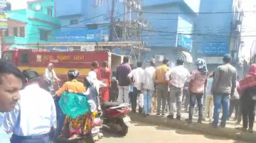 Fire at Bank of India Zonal Office in Baripada