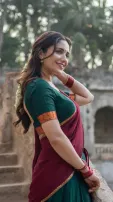 Actress Ruhani Sharma Radiates Elegance In Saree-Clad Photoshoot