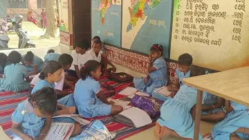 Verandah turns classroom for students in Mayurbhanj