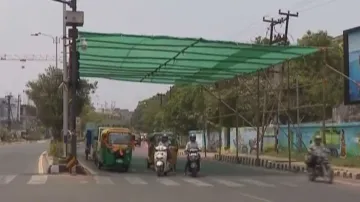 Bhubaneswar traffic signal gets overhead shades to provide relief to commuters in heat wave 