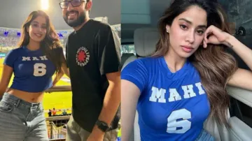 Janhvi Kapoor cheers for Mumbai Indians at Wankhede Stadium
