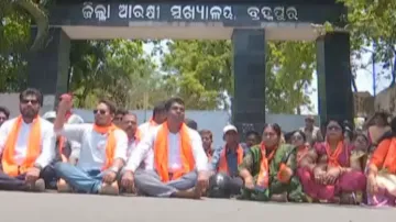 Gang rape' of Plus-II student in Odisha: BJP stages protest demanding justice