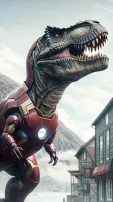 T-Rex Transformed Into Marvel Superheroes By AI