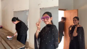 Students' birthday surprise