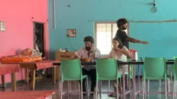Allu Arjun spotted eating in roadside ‘dhaba’ with wife Sneha Reddy; pic go viral