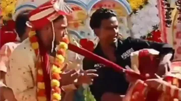 Bride and groom's fight turns wedding stage into battleground