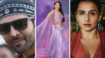 Kartik Aaryan, Madhuri Dixit, Vidya Balan
